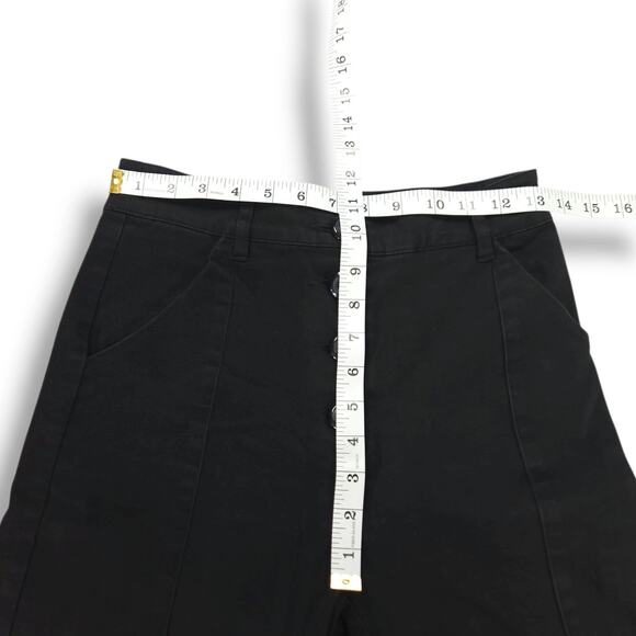 Urban Outfitters Wide Leg High Rise Button Front Dress Pants Black Minimalist S - Picture 9 of 11